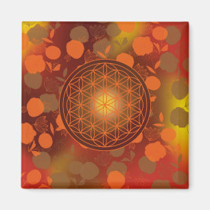 Imán flor de la vida, chakra, zen, geometría sagrada