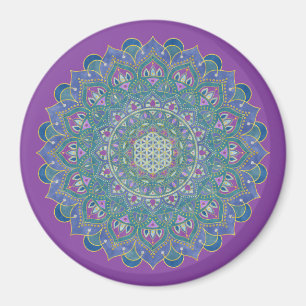 Imán Flor de la Vida - Mandala Estilo India 1