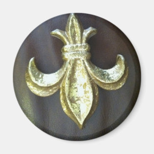 Imán Flor de lis del oro en Brown