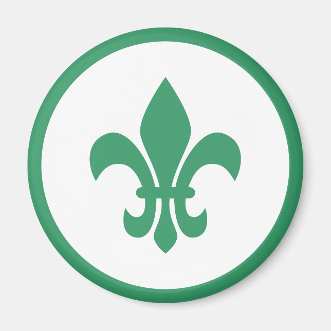Imán Flor de Lis Verde (Frente)
