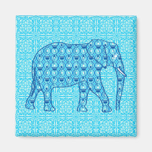 Imán flor de loto elefante - turquesa