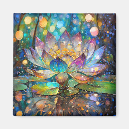 Imán Flor de Loto Iluminada en Floración