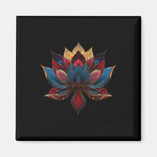 Imán Flor de Loto Vintage Zen Budismo Japonés Yoga _2