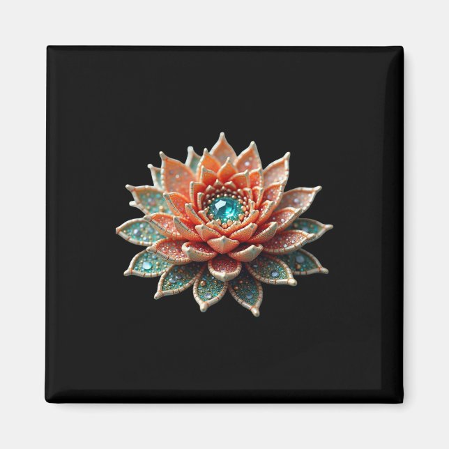 Imán Flor de Loto Yoga Metafísico  (Frente)