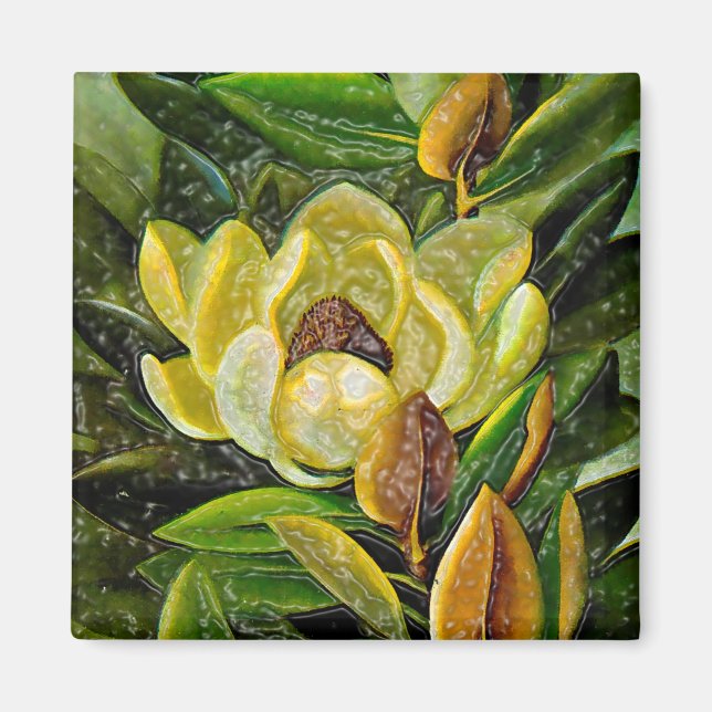 Imán Flor de magnolia (Frente)