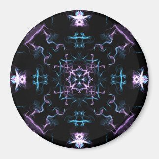 Imán Flor de Mandala morada y azul
