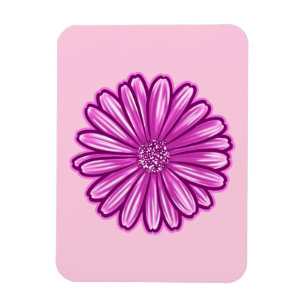 Imán Flor de margarita africana, Ilustracion realista