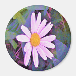 Imán Flor de margarita rosa