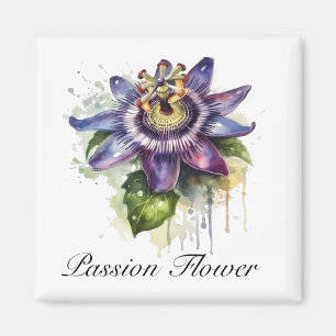 Imán Flor de pasión púrpura apasionada