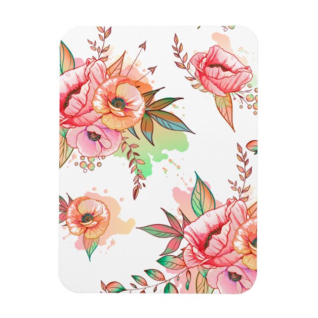 Imán flor de primavera (Vertical)