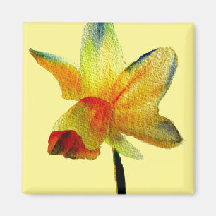 Imán Flor de primavera de color marrón color daffodian