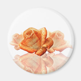 Imán Flor de Rosa de coral con música de hojas