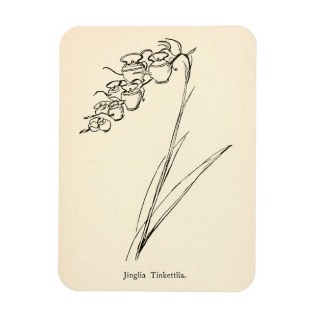 Imán Flor de Teapot vintage jinglia tinkettlia (Vertical)