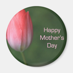 Imán flor de tulipán rojo, feliz día de la madre