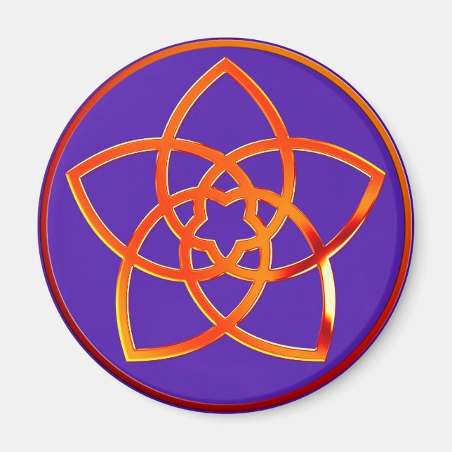 Imán Flor de Venus / Flor de Venus ROJA | violeta (Frente)
