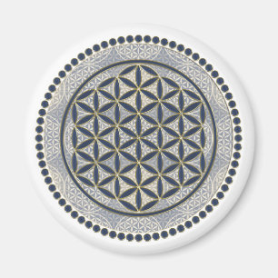 Imán Flor de vida / Blume des Lebens - Botón IX