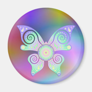 Imán Flor de vida / Blume des Lebens - mariposa