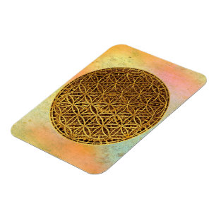 Imán Flor de vida / Blume des Lebens - oro de medallas