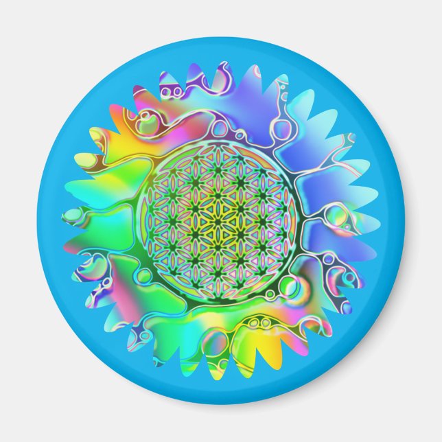 Imán Flor De Vida - Flor Geométrica 5 (Frente)