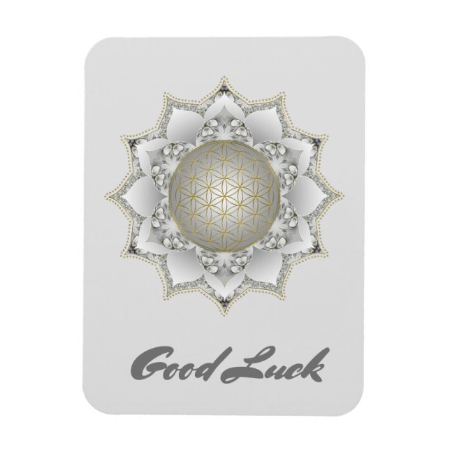 Imán Flor De Vida - Flores Mandala 1 (Vertical)