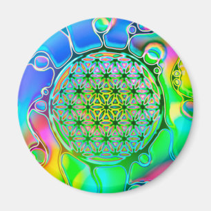 Imán Flor De Vida - Formas Coloridas 1