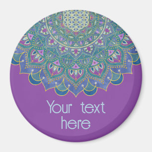 Imán Flor De Vida - Mandala Estilo India 1