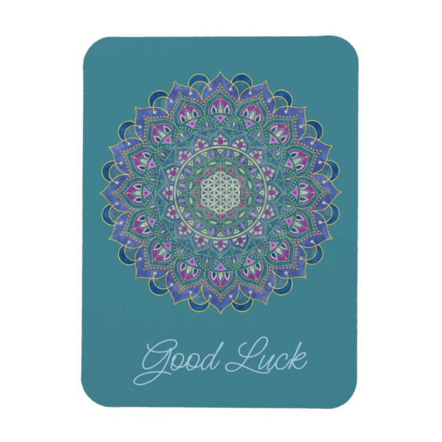 Imán Flor De Vida - Mandala Estilo India 1 (Vertical)