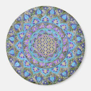 Imán Flor De Vida - Mandala Estilo India 2