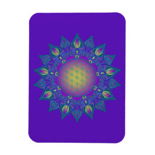 Imán Flor de vida - Mandala india 3