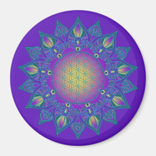 Imán Flor de vida - Mandala india 3