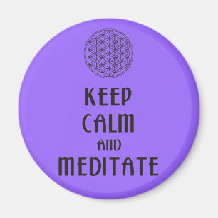 Imán Flor de vida - MANTENER CALMA y MEDITATE