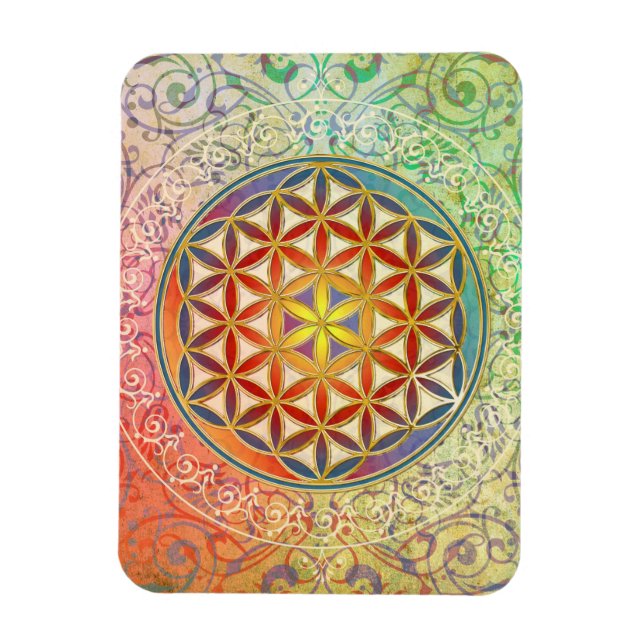 Imán Flor de vida - Ornamento I (Vertical)