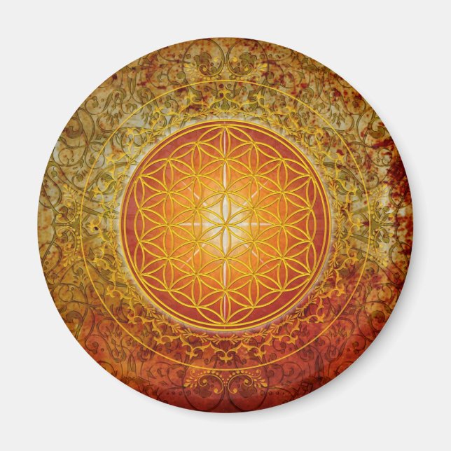 Imán Flor de vida - Ornamento III (Frente)