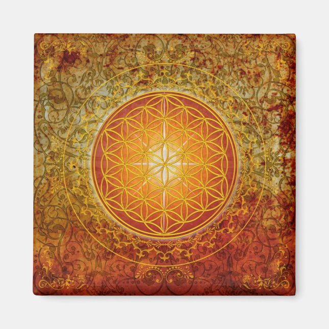 Imán Flor de vida - Ornamento III (Frente)