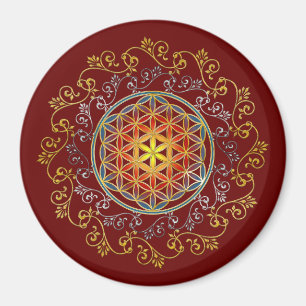 Imán Flor De Vida - Ornamentos Vintage Mandala 1