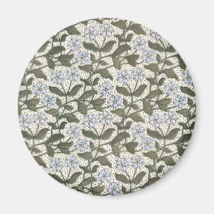 Imán Flor de Vinca de Verano Art Nouveau Botánico