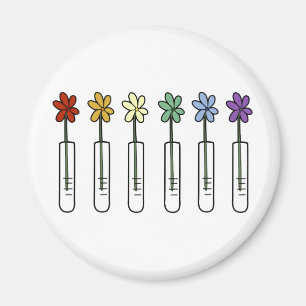 Imán Flor del arco iris y científico del cubilete