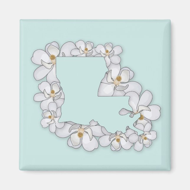 Imán Flor del estado de Louisiana (Frente)