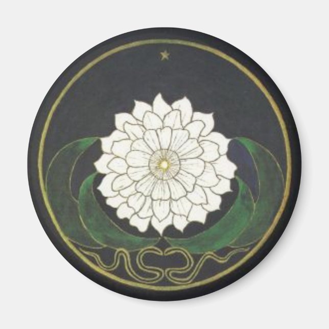 Imán Flor dorada Mandala (Frente)