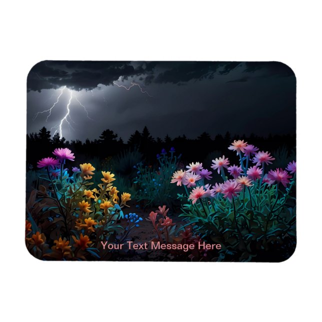 Imán Flor en medio de la tormenta relámpago (Horizontal)