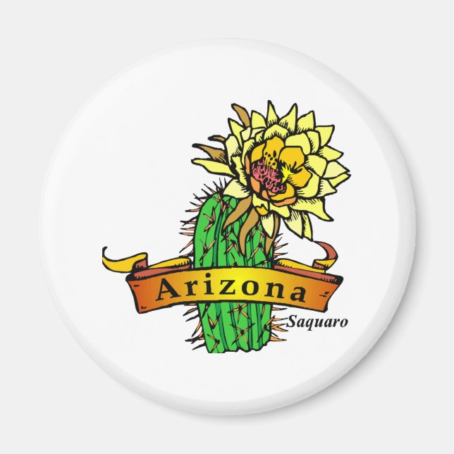 Imán Flor estatal de Arizona - Saguaro (Frente)