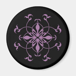 Imán Flor gótica morada y negra