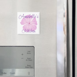 Imán Flor Lavatera rosa