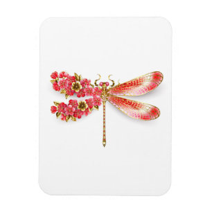 Imán Flor libélula con sakura de joyas
