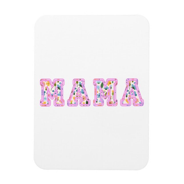 Imán Flor Mama Retro Mom Boho Mother (Vertical)