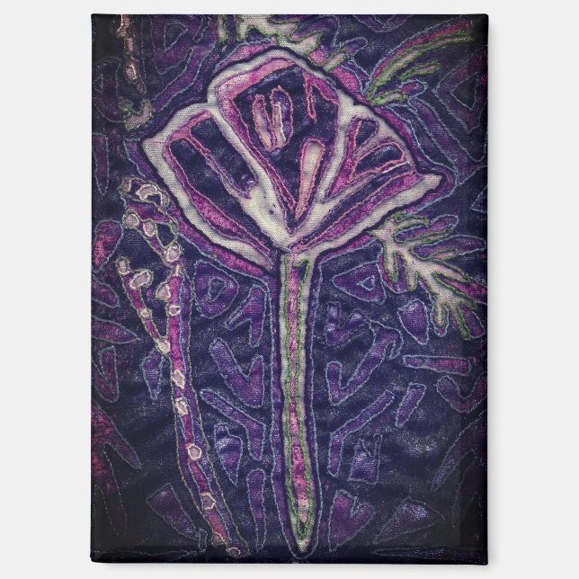 Imán Flor morada (Anverso)