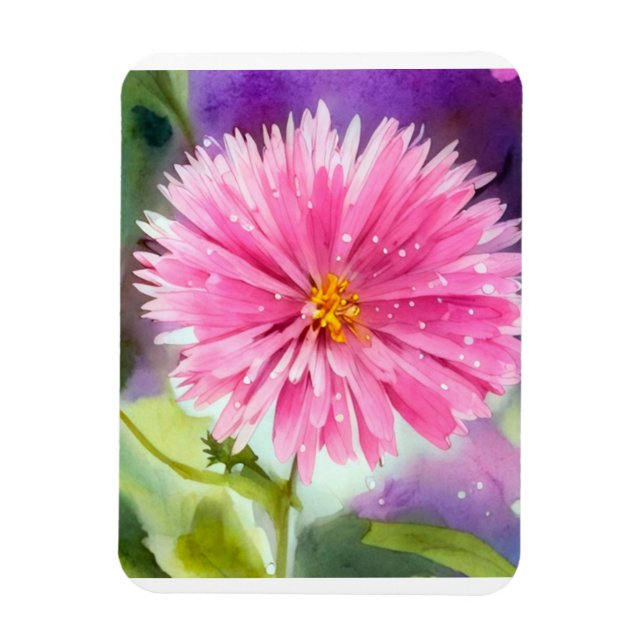 Imán Flor morada (Vertical)