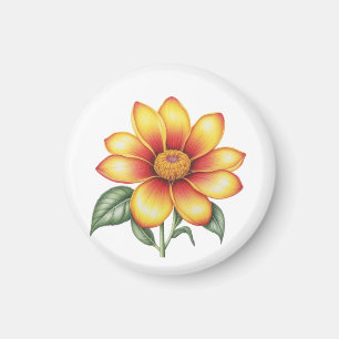 Imán Flor naranja