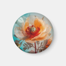 Imán Flor Naranja Delicada