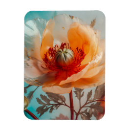 Imán Flor Naranja Delicada